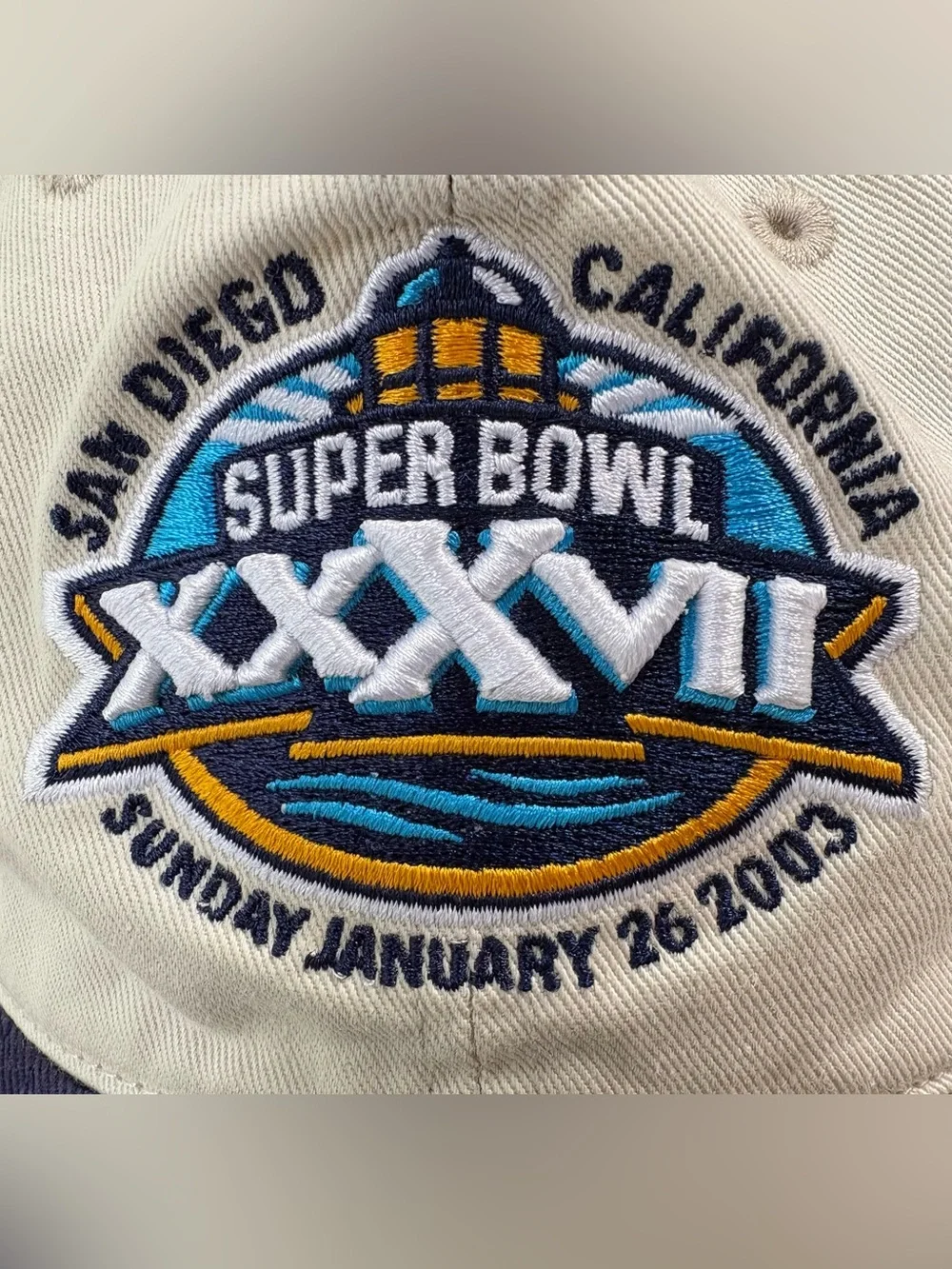 Reebok Super Bowl XXXVII (37) Hat San Diego California 2003 NFL Strapback Cap